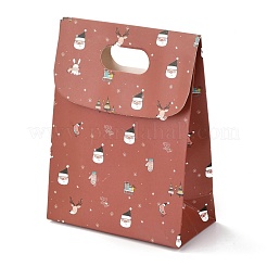 Christmas Themed Pattern Rectangle Kraft Paper Flip Bags&nbsp;CARB-L008-02S-01