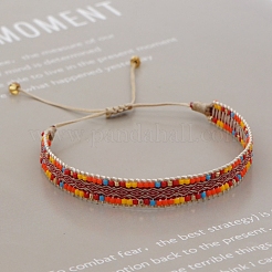 Adjustable Nylon Cord Braided Bead Bracelets&nbsp;BJEW-Z013-37