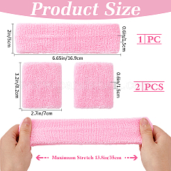 Polyester Elbow Sleeves and Headband&nbsp;AJEW-WH20010-49B