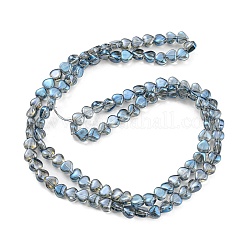 Full Plated Electroplate Transparent Glass Beads Strands&nbsp;EGLA-G037-09A-FR02