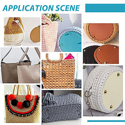 6Pcs 6 Style Flat Round PU Leather Knitting Crochet Bags Nail Bottom Shaper Pad&nbsp;DIY-PH0021-06C