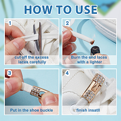 4 Styles Brass & Zinc Alloy Rhinestone Shoe Buckle Clips&nbsp;FIND-HY0003-92