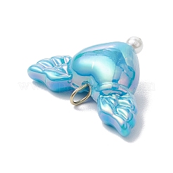 Acrylic Heart & Wings Charms&nbsp;PALLOY-JF03639