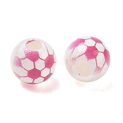 Sports Printed ABS Plastic Beads&nbsp;PL-CBA1C22-07
