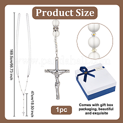 Glass Beads Wedding Rosary Lasso Rope for Wedding&nbsp;HJEW-OC00259