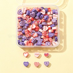 Valentine's Day Handmade Polymer Clay Beads&nbsp;CLAY-FS0001-24