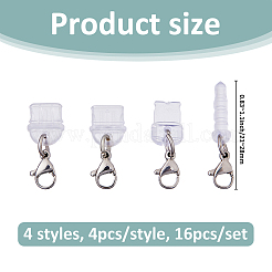 16Pcs 4 Style Plastic Mobile Dustproof Plugs&nbsp;HJEW-FH00152