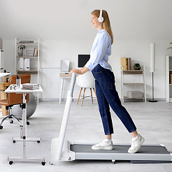 MDF & Iron Standing Desk Adjustable Height Rolling Computer Desk&nbsp;AJEW-WH0596-961