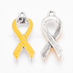 Antique Silver Plated Alloy Enamel Pendants&nbsp;ENAM-WH0003-A02