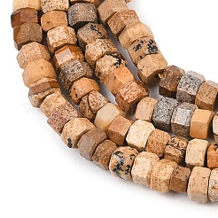 Natural Picture Jasper Beads Strands&nbsp;G-G345-C25-2x4mm