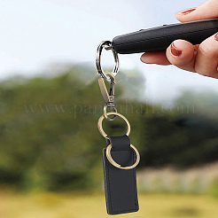 1Pc Rectangle PU Leather Keychian&nbsp;KEYC-LP0001-44B