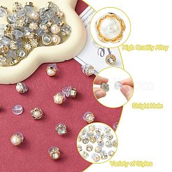 100Pcs 20 Styles Elegant Alloy Rhinestone Brooch Pins&nbsp;FIND-CJ0004-17