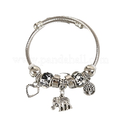 Alloy Beads European Bangles&nbsp;FS-WG24546-01