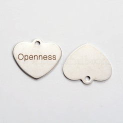 Non-Tarnish 201 Stainless Steel Heart Pendants&nbsp;LS-STAS-L165-C11