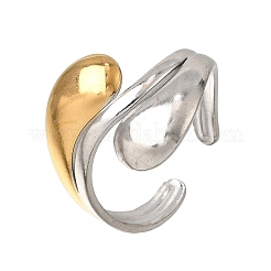 Irregular 304 Stainless Steel Cuff Open Rings for Women&nbsp;SA-CBA7062-17GP