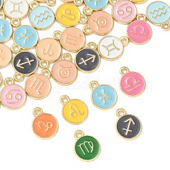 48Pcs 12 Colors Alloy and Enamel Charms&nbsp;ENAM-FS0003-98