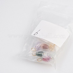 12Pcs 304 Stainless Steel with Cubic Zirconia Charms&nbsp;STAS-G359-03G