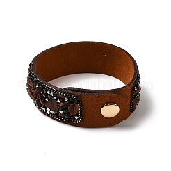 Faux Suede Snap Cord Bracelet&nbsp;LS-BJEW-F428-07