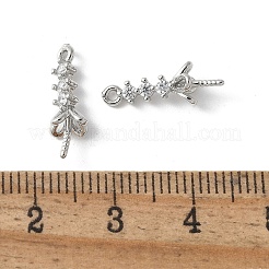 Brass Micro Pave Cubic Zirconia Peg Bails Charms&nbsp;KK-D324-25P