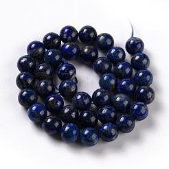Natural Dyed Lapis Lazuli Bead Strands&nbsp;G-G953-04-10mm