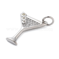 Rack Plating Brass Micro Pave Cubic Zirconia Pendants&nbsp;KK-NH0003-02P