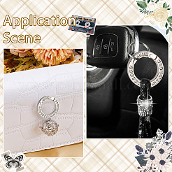 16Pcs Alloy Rhinestone Spring Gate Rings&nbsp;FIND-SP0004-52B