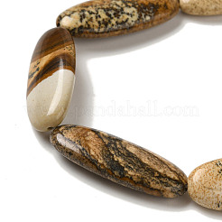 Natural Picture Jasper Beads Strands&nbsp;G-B078-E01-01