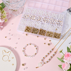 DIY CCB & ABS Plastic Round Beads Earring Making Kits&nbsp;DIY-SP0002-89