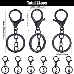 24Pcs Alloy Keychain Clasps&nbsp;KEYC-SC0001-82EB