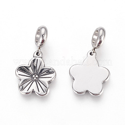 304 Stainless Steel European Dangle Charms&nbsp;STAS-P217-07AS