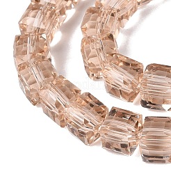 Transparent Glass Beads Strands&nbsp;GLAA-R041-8x8mm-A05