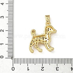 Brass Micro Pave Cubic Zirconia Pendants&nbsp;ZIRC-I356-01G-01