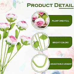 6Pcs Crochet Polyester Artificial Flower&nbsp;AJEW-SC0031-27