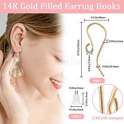 6Pcs Brass Earring Hooks&nbsp;KK-BBC0013-82