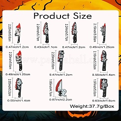 20Pcs 10 Styles Printed Opaque Acrylic Pendants&nbsp;MACR-CJ0001-87