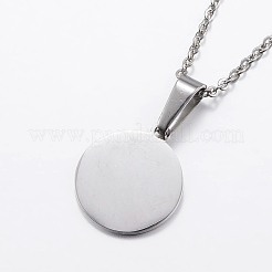 Non-Tarnish 304 Stainless Steel Pendant Necklaces&nbsp;NJEW-J053-03P
