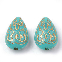 Teardrop Plating Acrylic Beads&nbsp;X-PACR-Q102-151E