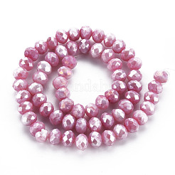Opaque Baking Paint Glass Beads Strands&nbsp;EGLA-N006-010A-B02