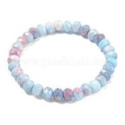 AB Color Faceted Rondelle Glass Beaded Stretch Bracelets for Women&nbsp;BJEW-PH01820-10