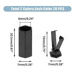 40Pcs 2 Colors Alloy Aglets for Shoelaces&nbsp;FIND-DC0004-99