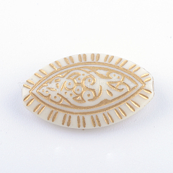 Horse Eye Plating Acrylic Beads&nbsp;PACR-Q102-225A