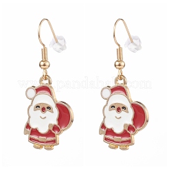 Christmas Theme Alloy Enamel Dangle Earrings Sets&nbsp;EJEW-JE04512