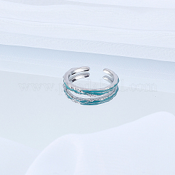 1Pc Brass Adjustable Open Cuff Rings for Women&nbsp;RJEW-LP0002-58A