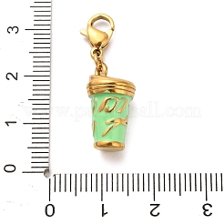 304 Stainless Steel Enamel Pendant Decorations&nbsp;STAS-K304-02A-G