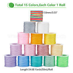 15 Rolls 15 Colors Chinlon Thread&nbsp;OCOR-WR0001-39