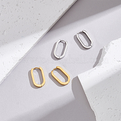 6 Pairs 2 Colors 304 Stainless Steel Huggie Hoop Earrings&nbsp;STAS-UN0025-25