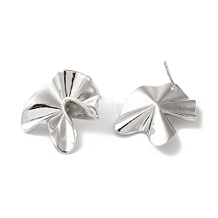 Rack Plating Brass Flower Stud Earrings for Women&nbsp;EJEW-Z019-16P