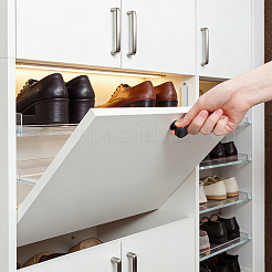 30Sets Flat Round Aluminium Alloy Drawer Pull Handles&nbsp;AJEW-AR0005-73