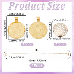 DIY Iron & Alloy Pendant Necklaces Making Kits&nbsp;DIY-NB0014-07G