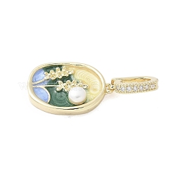 Brass Enamel Pendants&nbsp;LS-KK-F886-01G-04